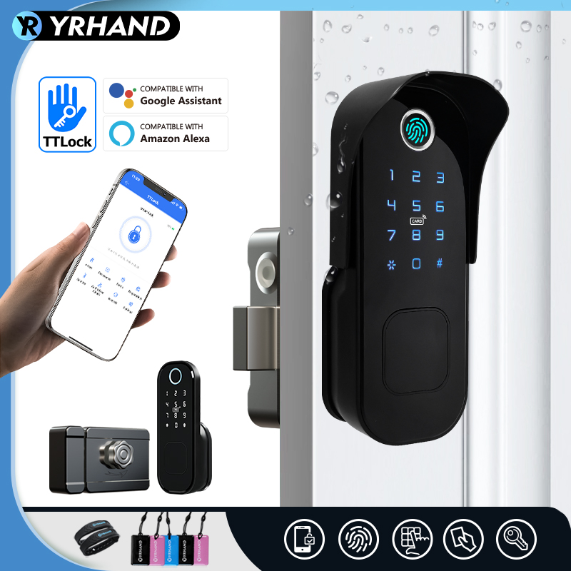 Smart Garden Gate Lock - Tuya Fingerprint Door Lock Waterproof Outdoor