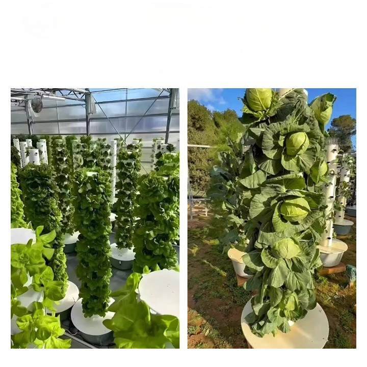Vertical Planter Tower - Hydroponic Tower with LED Grow Light