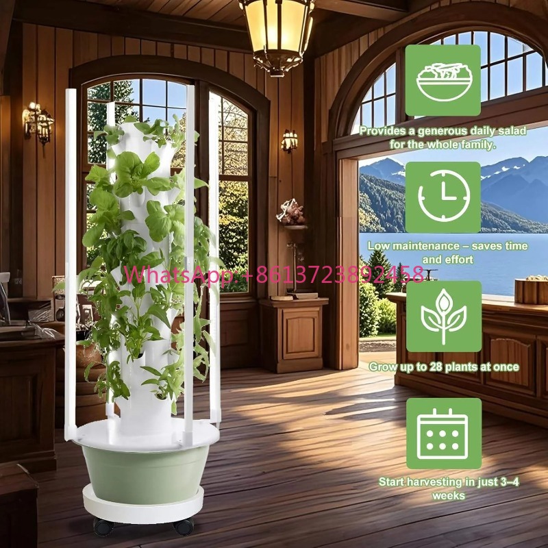 Vertical Planter Tower - Hydroponic Growing Kit System with 4