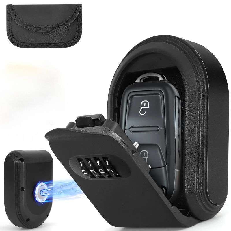 Smart Garden Gate Lock - 1PCS Magnetic Key Box Hider Under