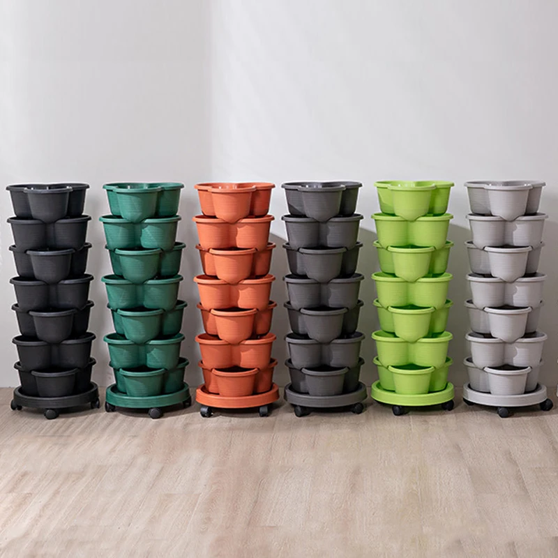 Stackable Garden Strawberry Pl - Vertical Planter Tower 评论和价格
