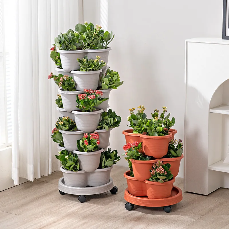 Stackable Garden Strawberry Pl - Vertical Planter Tower 评论和价格