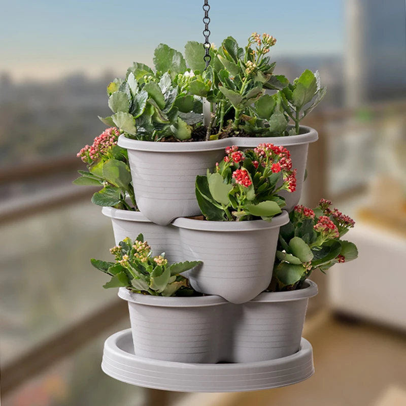 Stackable Garden Strawberry Pl - Vertical Planter Tower 评论和价格