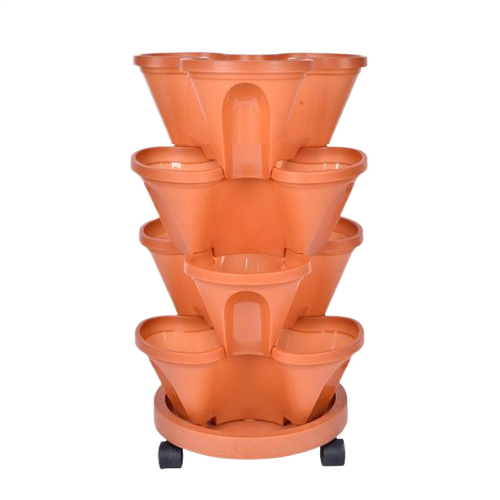 Four-tier Stackable Planter,Ve - Vertical Planter Tower 评论和价格