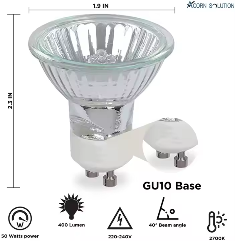 Gu10 Base Halogen 50W 220V/110 - Smart Garden Umbrella 评论和价格