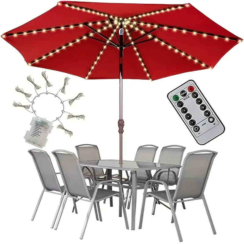 104 LED Umbrella Lights Outdoo - Smart Garden Umbrella 评论和价格