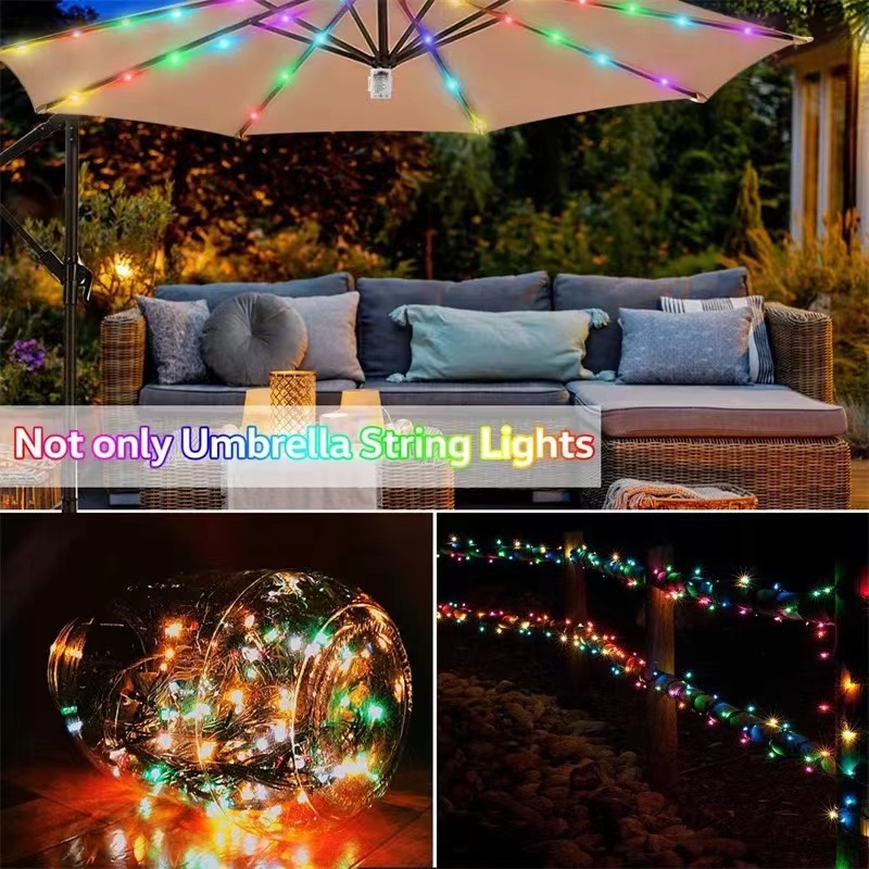 104 LED Umbrella Lights Outdoo - Smart Garden Umbrella 评论和价格