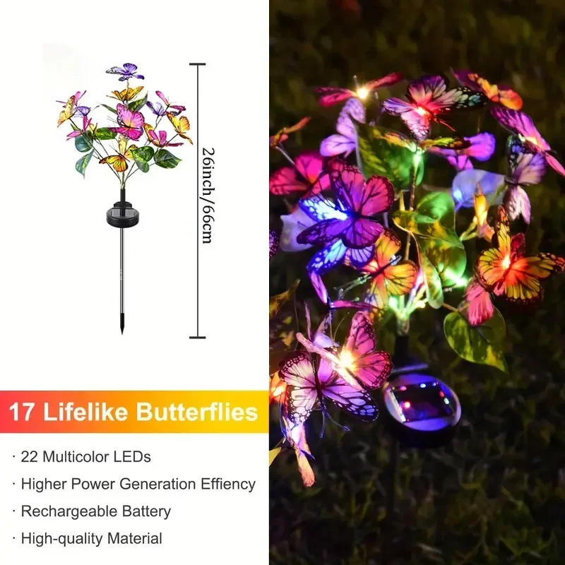 Solar LED Butterfly Garden Lig - Smart Zen Garden 评论和价格