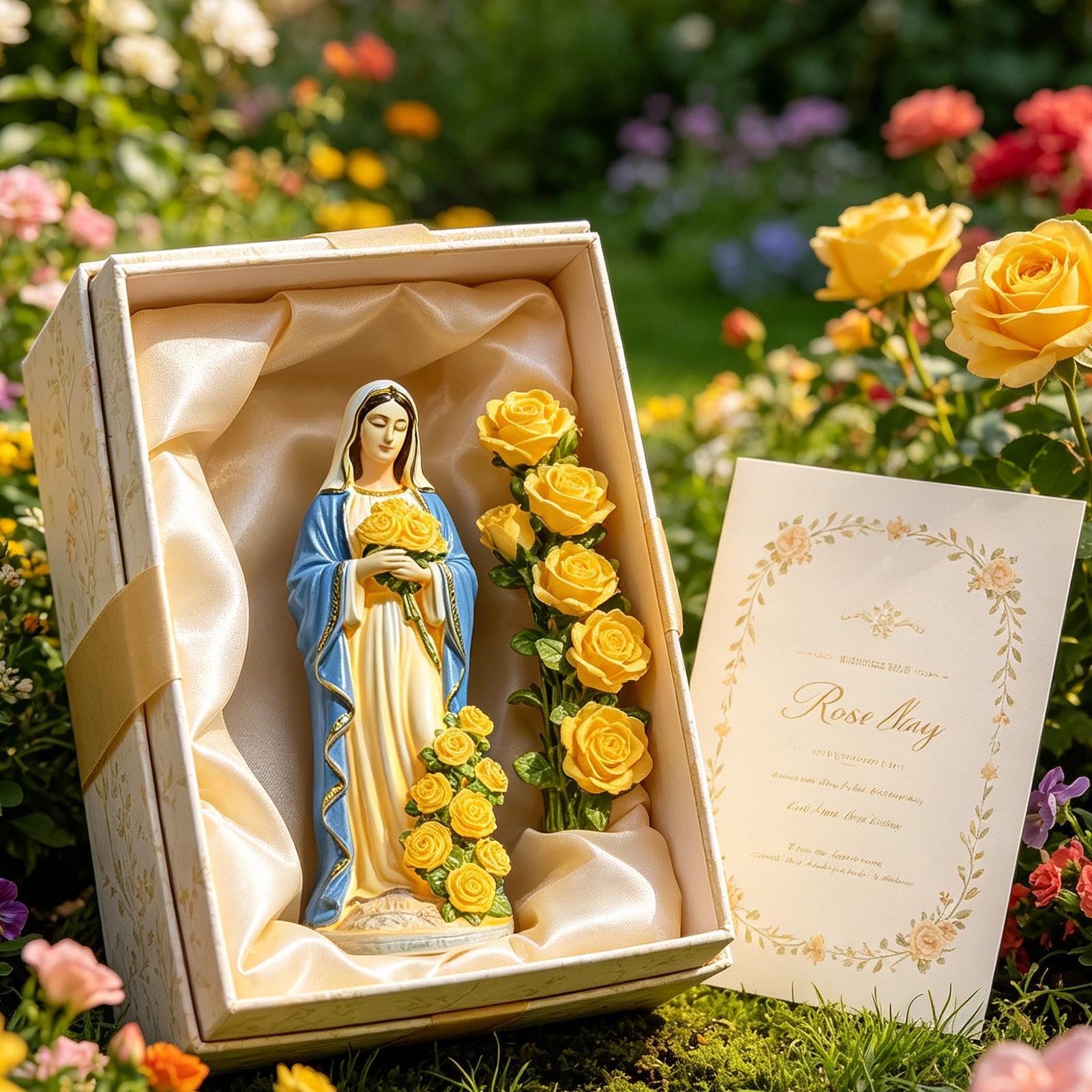 Virgin Mary Solar Statue Garde - Smart Zen Garden 评论和价格