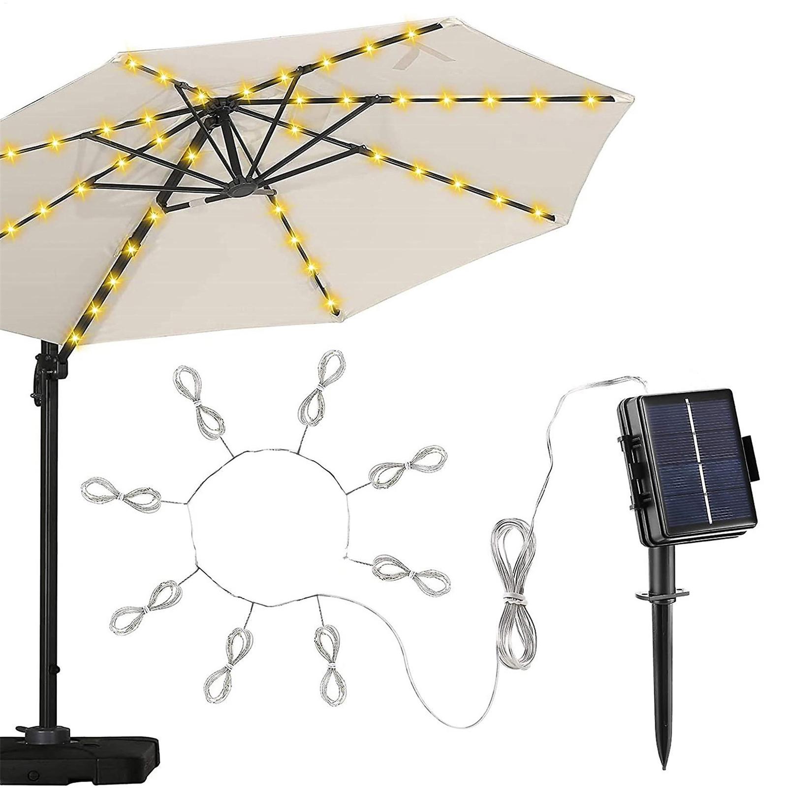 104 LED Solar Power Patio Umbr - Smart Garden Umbrella 评论和价格