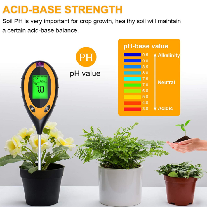 4 in 1 PH Light Temp Moisture  - Soil Test Digital 评论和价格