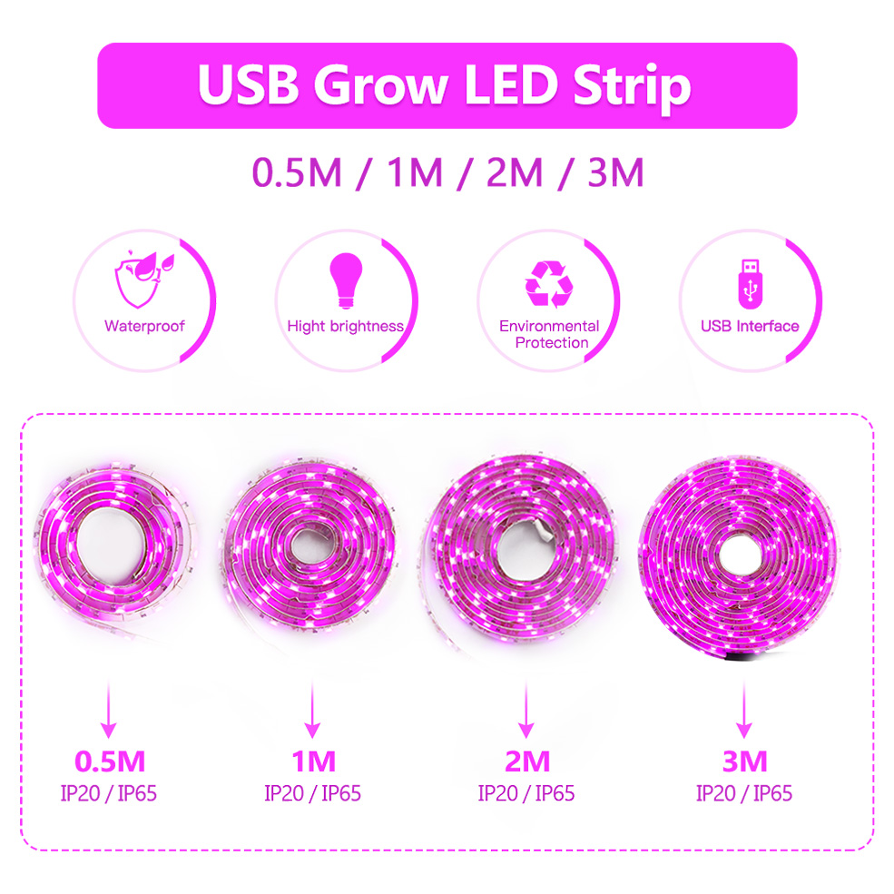 USB Full Spectrum LED Grow Lig - Led Plant Light Strip 评论和价格