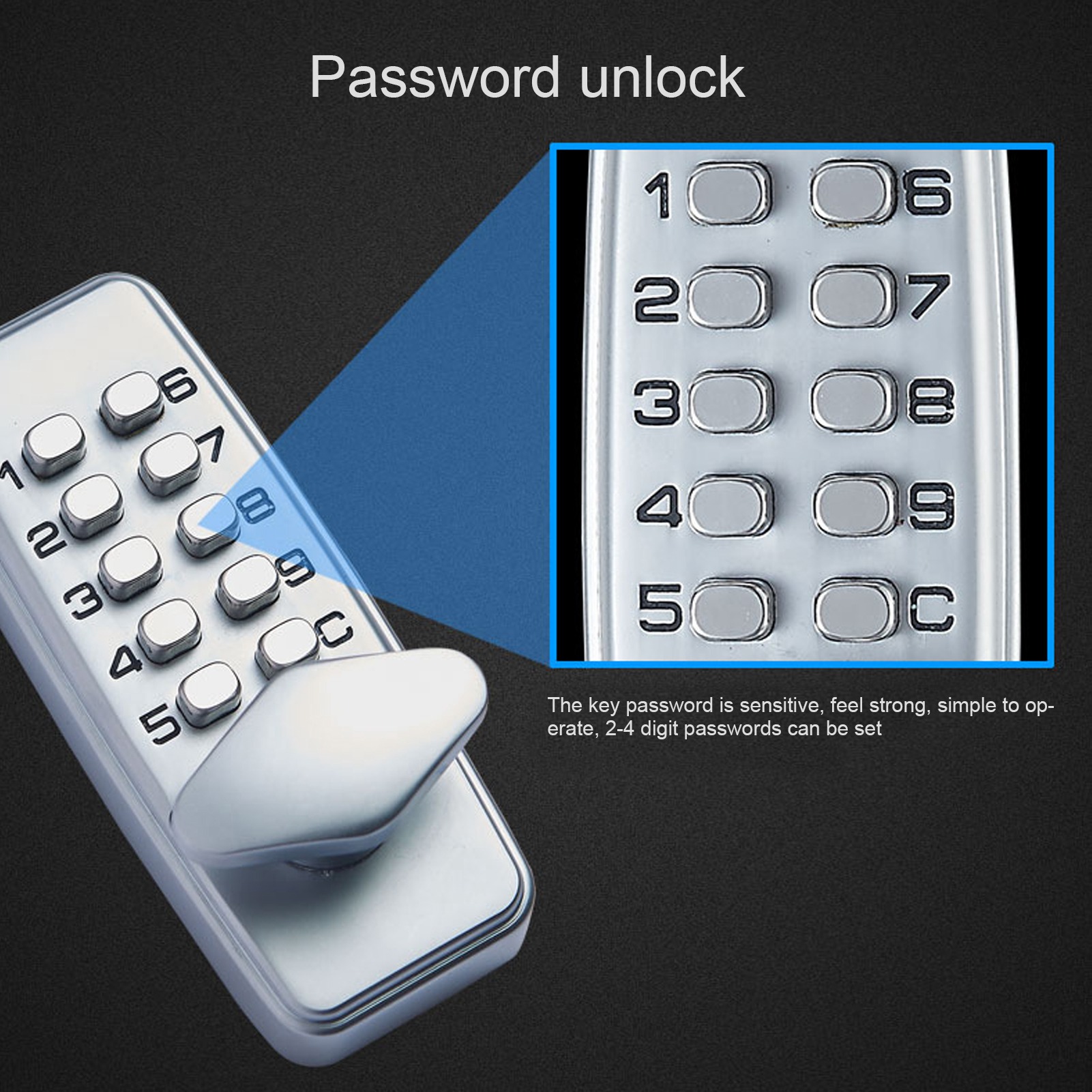 Mechanical Password Lock No Po - Smart Garden Gate Lock 评论和价格