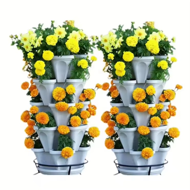 5-tier Self Watering Stacking  - Vertical Planter Tower 评论和价格
