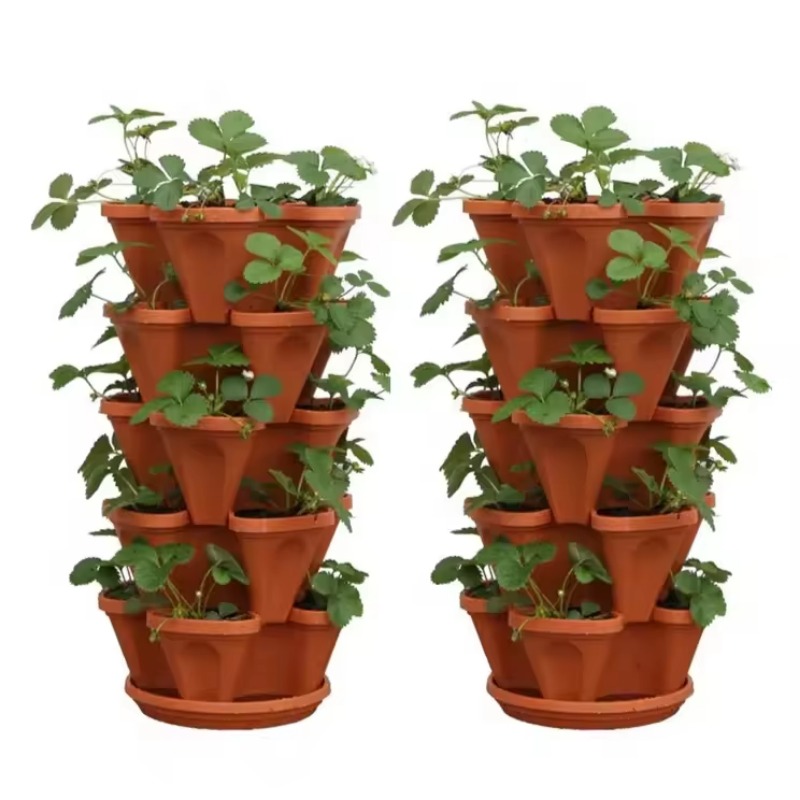 5-tier Self Watering Stacking  - Vertical Planter Tower 评论和价格