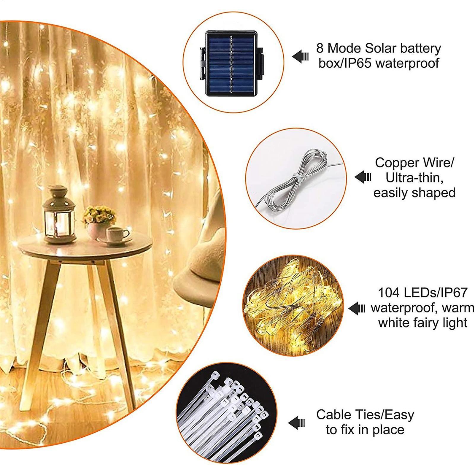 104 LED Umbrella String Light  - Smart Garden Umbrella 评论和价格