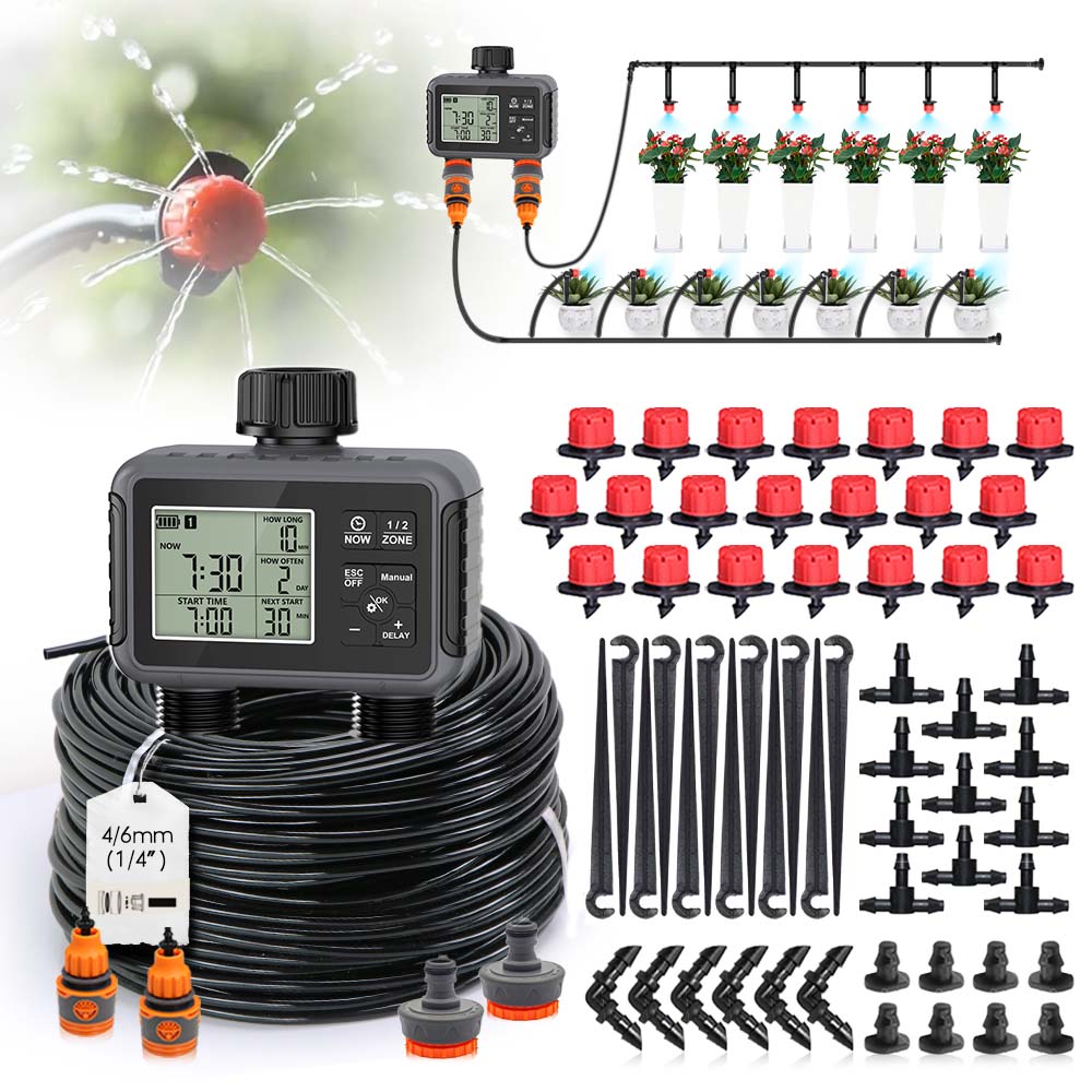 Dual Zone Independent Display  - Smart Garden Water Timer 评论和价格