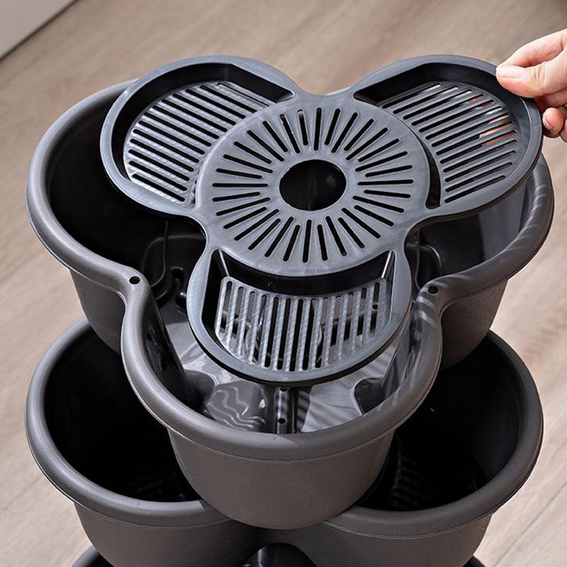 4pcs/set Stackable Vertical Fl - Vertical Planter Tower 评论和价格