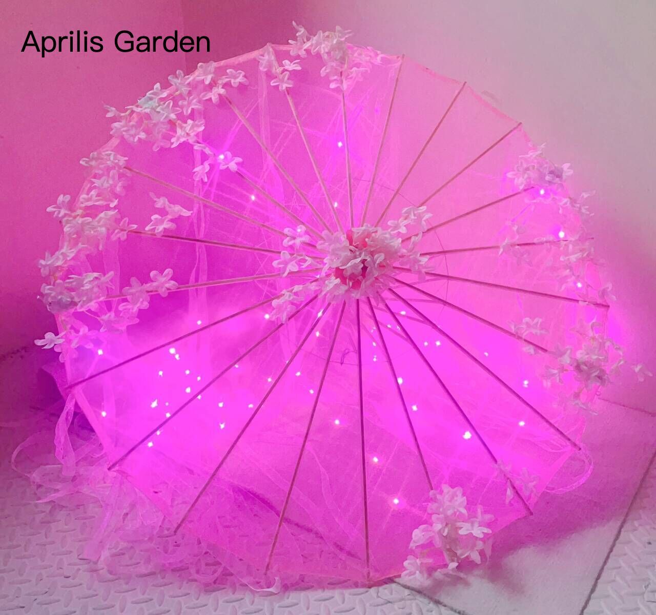 LED Yarn Silk Cloth Lace Decor - Smart Garden Umbrella 评论和价格