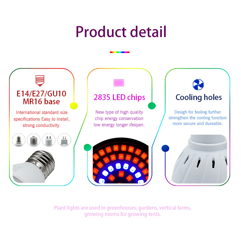 LED Grow Light E14 E27 MR16 GU - Smart Garden Umbrella 评论和价格