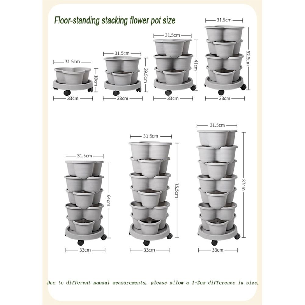 Vertical Tower Stackable Flowe - Vertical Planter Tower 评论和价格