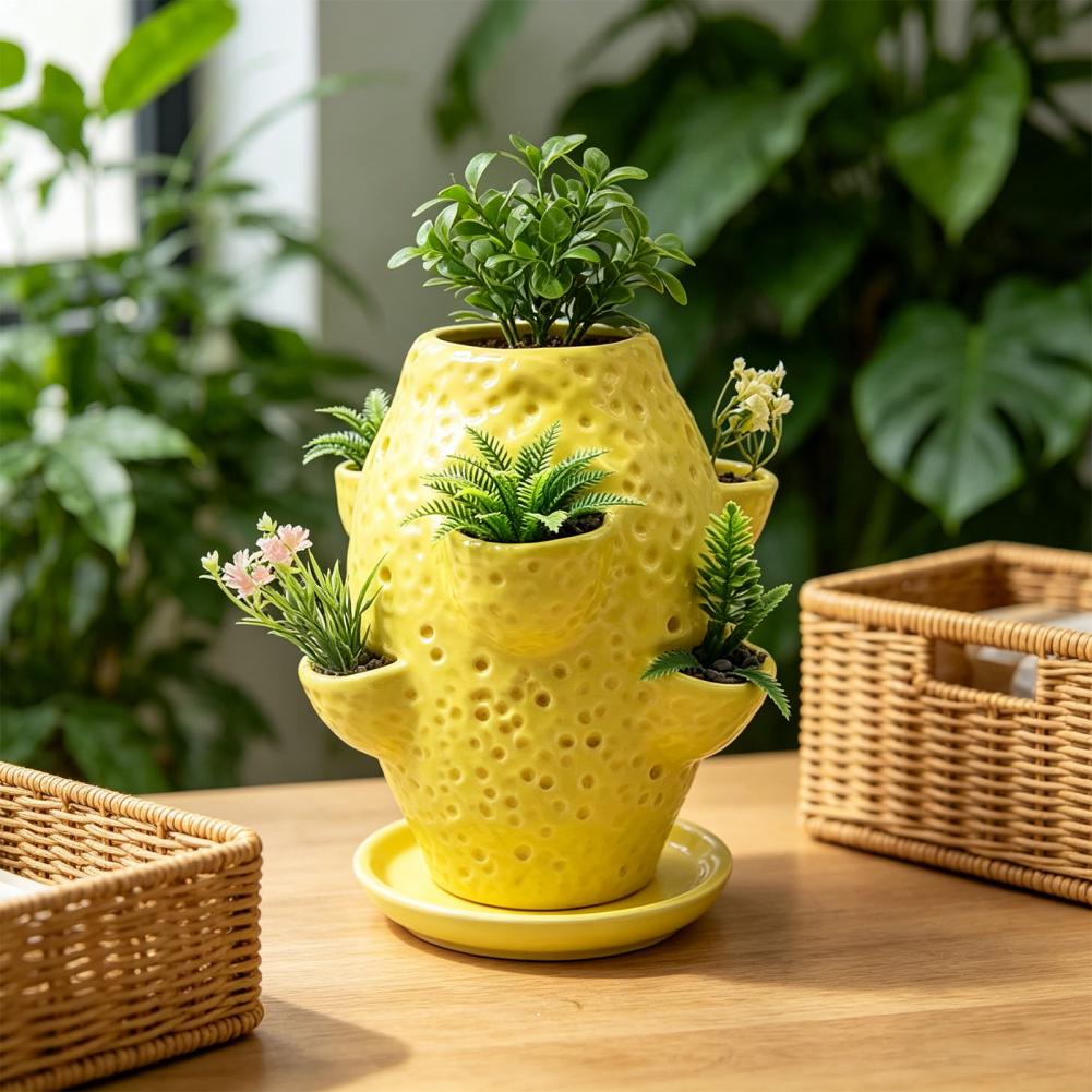 Embossed Planter Decorative St - Vertical Planter Tower 评论和价格