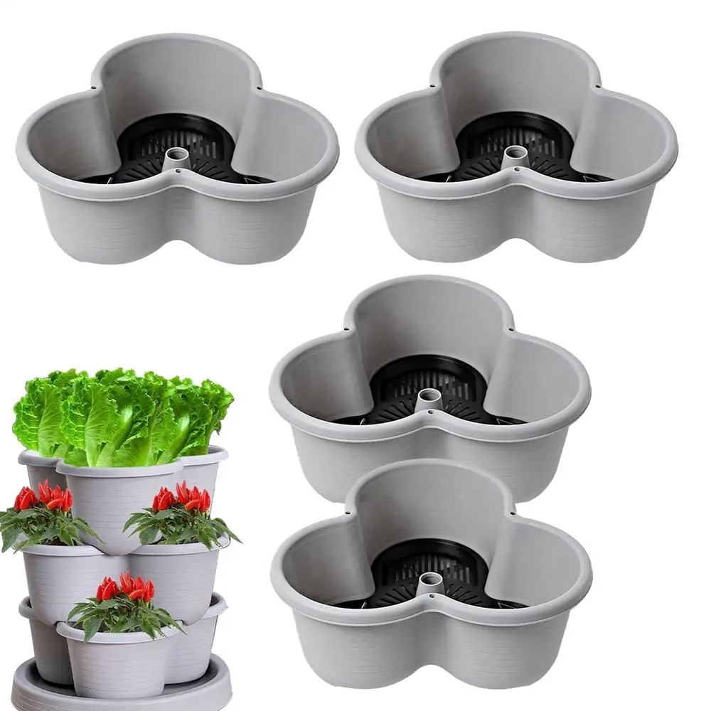 Vertical Tower Stackable Flowe - Vertical Planter Tower 评论和价格