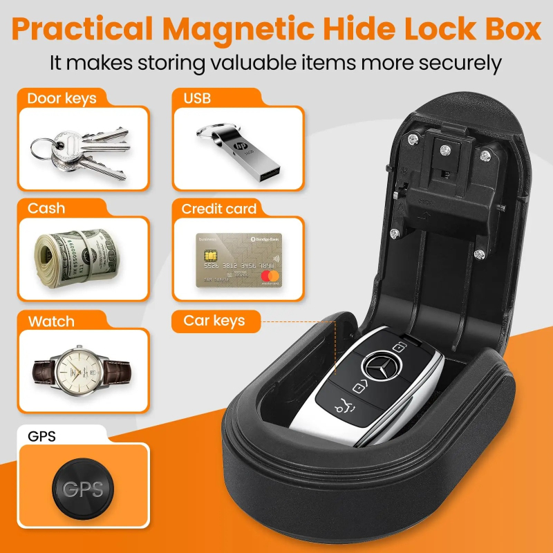 1PCS Magnetic Key Box Hider Un - Smart Garden Gate Lock 评论和价格